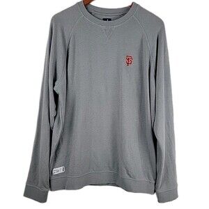 San Francisco Giants Sweatshirt Mens Large Johnnie-O Palmlico Fleece Raglan Gray